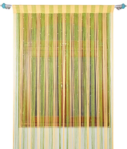 Buy Exporthub Beautiful Polyester Door String Curtain 7ft Green