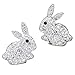 YACQ 925 Sterling Silver Crystal Bunny Stud Earrings Easter Costume Jewelry Accessories Gifts for Women Girls …