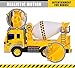 Friction Powered Cement Mixer Push and Go Construction Toy for Boys and Girls with Lights and Sounds - Realistic 1:16 Scale Design - by ToyThrill