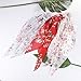 Chiffon Ponytail Hair Scarf Scrunchies - 3 Packs AWAYTR Flower Cashew Leopard Ripple Point Elastic Hair Ties Bow for Women (Flower blue + flower red + flower pink)