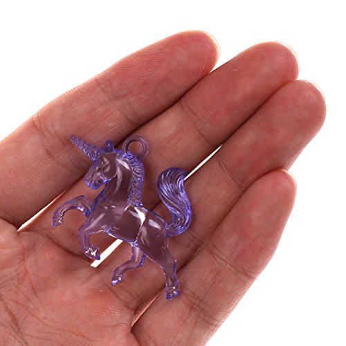 image for CoscosX 12 pcs Unicorn Acrylic Necklace Pendant Jewelry Making Supplie