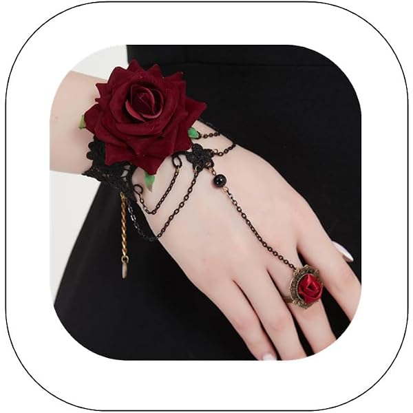 Black Lace Flower Collar Choker Necklace - Punk Gothic Vampire Style For Women