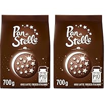 Pan di Stelle Biscotti Frollini con Cacao, Cioccolato e Latte Fresco Italiano, Colazione Ricca di Gusto, 700 g (Confezione da 2)