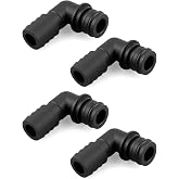 Nahntaipy 20381-010 Quad Port Fittings Fit for Flojet's Triplex Quad G57 Series Pumps, 3/4" Hose Barb - 90&deg; Elbow