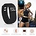 Fitness Tracker TW64 Smart Watch TopBest Bluetooth Bracelet Call Remind Remote self-timer Smart band Calorie Counter Wireless Pedometer Sport Sleep Monitor For Android IOS Phone (Grey Blue)