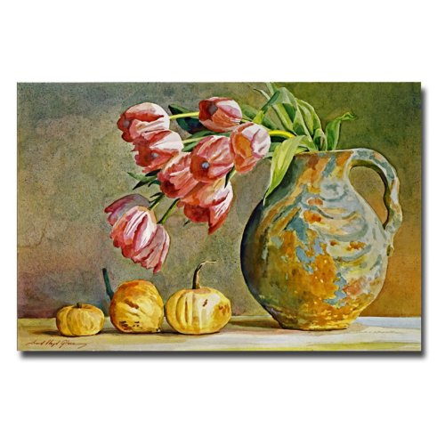 Soft Tulips In The Pottery David Lloyd Glover Canvas Wall Art