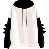Womens Sweaters Fashion Hoodies Cute Dinosaur Long Sleeve Tops Casual Sweatshirts Splice Comfy Fall Pullover Winter Clothes