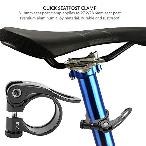 image for VGEBY1 Seat Post Clamp, Aluminum Alloy Bicycle Locking Clamp Quick Rel