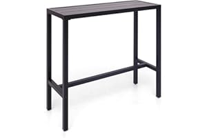 Virvla Outdoor Bar Table 39'' Patio Table Pub Height Dining Table with Waterproof Top for Hot Tub, Garden, Backyard, Indoor