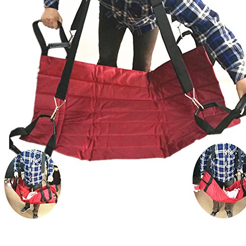 Frjjthchy Medical Lift Sling Stairs Patient Transfer Boards Belt Can Sitting and Lie Down with 2 Safe Belt
