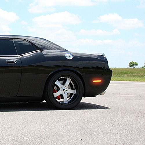 GTINTHEBOX 2PCS 3D Classic Clear Lens Red 36-SMD LED Rear Bumper Side Marker Lights Lamps Replacement Kit For 2008-2014 Dodge Challenger & 2011-2014 Dodge Charger