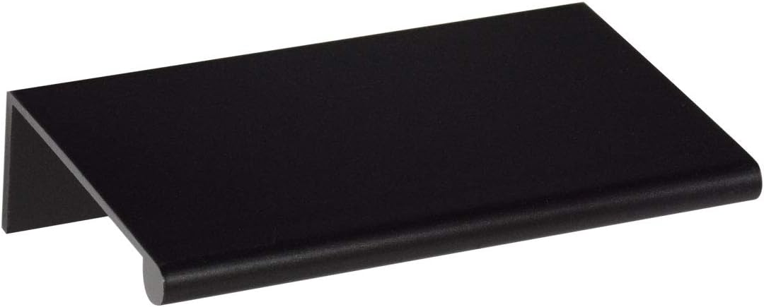#3306-3 in. CKP Brand Back Mount Finger Edge Pull, Matte Black - 10 Pack