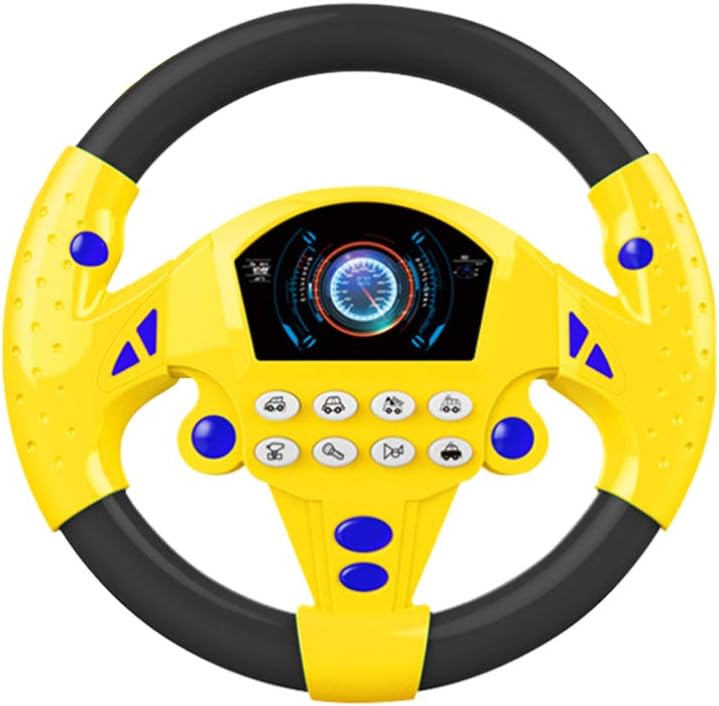 Toyvian Steering Wheel Toy Cars Simulation Driving Steering Wheel
