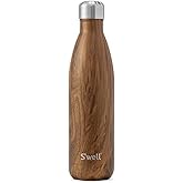 S'well Stainless Steel Water Bottle, 25oz, Teakwood, Triple Layered Vacuum Insulated Containers Keeps Drinks Cold for 48 Hours and Hot for 24, BPA Free, Perfect for On the Go