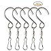 Teenitor Wind Spinner Hook, 5pcs 304 Stainless Steel Chime Swivel Clip Hook Rotate Turn Twist Spin Hang