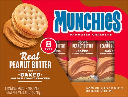 MUNCHIES PEANUT BUTTER CRACKERS 1.42OZ 8 PACK