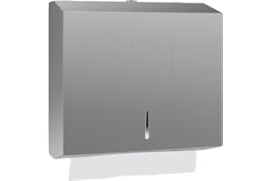 Stardrix Paper Towel Dispenser Wall Mount, Brushed Stainless Steel Commercial Paper Towel Holder with Lock, Large Capacity 250 C Fold/300 Multifold Towels