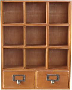 Wall Mounted Shelf Floating Shelves Wall-Mounted Shelf, 9 Cube Bookcase, Storage Unit Cabinet Bookshelf Home Office Free Standing Display Shelf with 2 Storage drawer, Home Décor, Display Stand for Bed