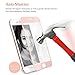 iPhone 6 Screen Protector, AmiCool Tempered Glass Full Protection Protector, [3D Touch Compatible] 9H Anti-Scratch Screen Protector for iPhone 6/6s (Rose Gold)