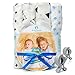 Muslin Swaddle Blankets for Baby - 7 Pcs Set - 4 Swaddles, 2 Clips, Baby Gift Box - 100% Organic Cotton - Unisex Pack for Boys and Girls - Newborn, Infant and Toddler - 47x47 Large Wrap Swaddles