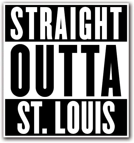 CUSTOMI ST. LOUIS Straight Outta Series Custom Decal Sticker for Car Truck Macbook Laptop Air Pro Vinyl