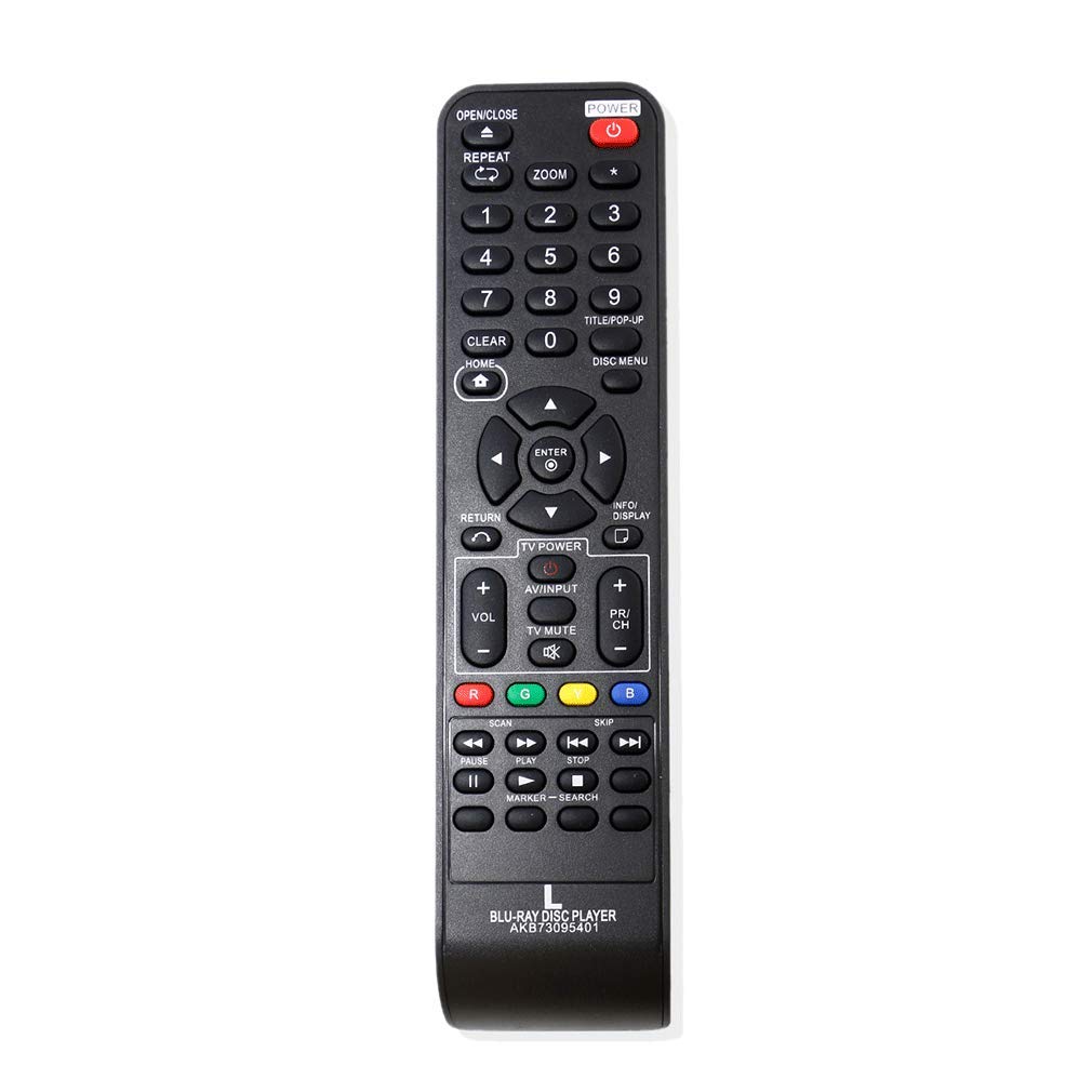 VINABTY AKB73095401 Replace Remote Control for LG Blu-ray Player BD555C BX585 BD560 BD570 BD590C BD560C BD550 BD611 BD555 BD678N BD530 BD590 BD565