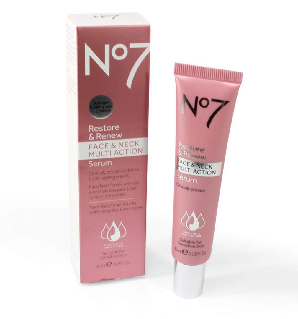 No .7 30ML Restore & Renew Multi Action Serum for Womens' Face and Neck