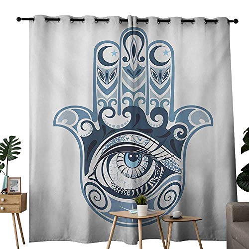 Nuomanan Curtains For Bedroom Evil Eye Cultural Good Luck Amulet