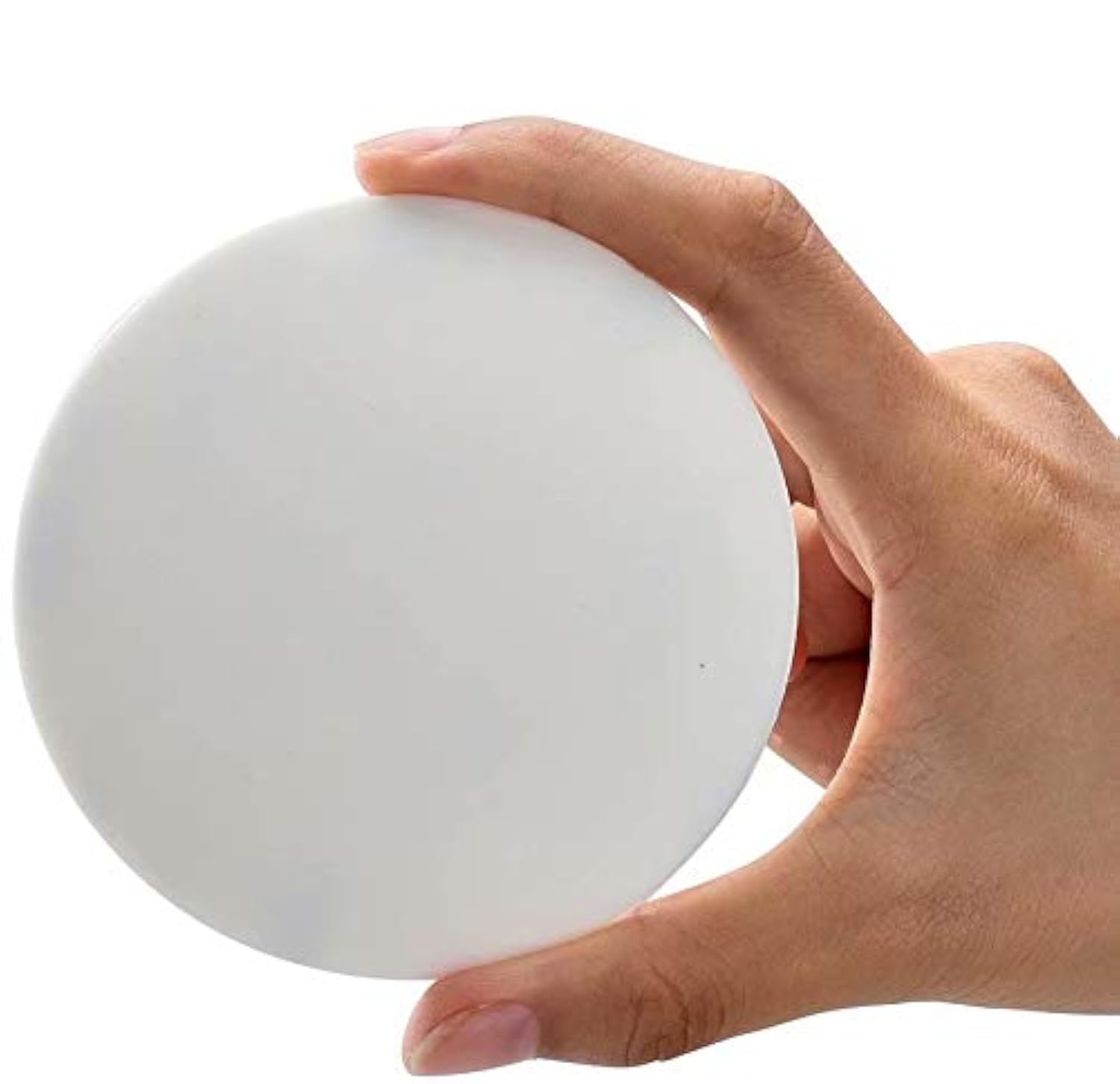 Door Stopper Wall Protector, 9 CM White Large Round Soft Door Knob Wall Shield, Self Adhesive Door Handle Bumper (White, 4 PCS)