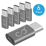 Micro USB to Type-C USB C Adapter Converts Micro USB Female to USB C Male, Uses 56K Resistor, Compatible with Galaxy S8, S8+, S9, MacBook, Sony XZ, LG V20 G5 G6