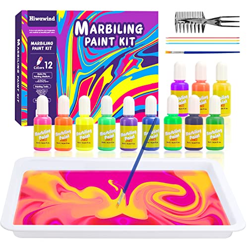 Water Marbling Paint Art Kit For Kids Arts And Crafts For Girls & Boys,Ideal Gifts For Kids
