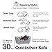 Enchanted Home Pet Quicksilver Pet Sofa Bed, 34 by 3 by 15.5-Inch, Silverthumb 2