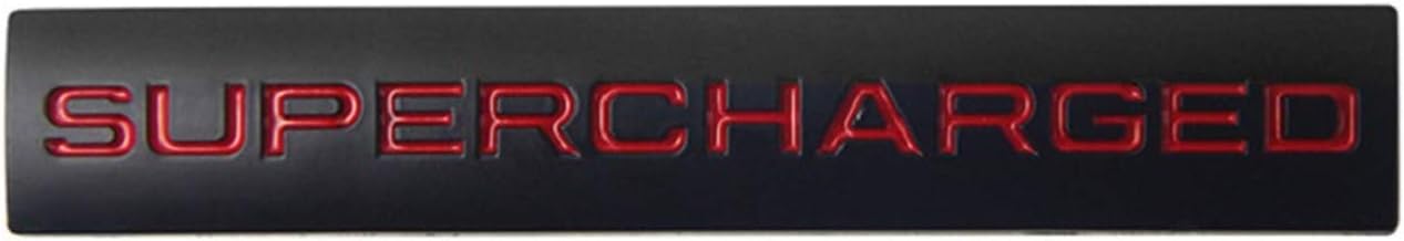 3D Metal SUPERCHARGED Emblem Trunk Lid Dash Sticker Fender Badge Fit (ce-028)