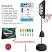 GIGGLE N GO Magnetic Dart Board and Basketball Game - 2 Fun Kids Games in 1. So Easy to Adjust The Height, Your Kids Will Literally Grow up with it. A Fun Safe Addition to Any Indoor Games Room