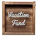 Wooden Vacation Fund Box, Travel Savings Piggy Bank for Adults, Adventure, Wedding, Honeymoon (7.1 x 1.8 in)