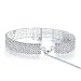 Clear Rhinestone Crystal Choker Necklace Wedding Collar Necklace Birthday Jewelry