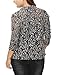 Agnes Orinda Women Plus Size Shawl Collar Sheer Floral Lace Blazer 2X White