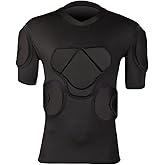 Jellybro Men's Padded Football Protective Gear Set Short Sleeve Training Suit for Soccer Basketball Paintball Rib Protector