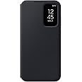SAMSUNG Galaxy S23 FE S-View Wallet Phone Case, Protective Cover with Card Holder Slot, Finger Tap Display Window, US Version, EF-ZS711CBEGUS, Black