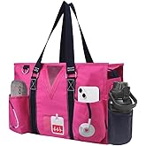 NGIL Utility Water Resistant Tote Bag, Top Zipper Closure, Perfect Gifts for Working Women, Nurses, Gym bag