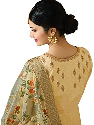 amiira women's silk anarkali gown