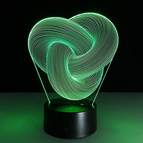 CARYY LED Illusion Lamp, 7 Colors Remote Control Dimensional Optical Visual Light, 3D Creative Mini Night Lights, Decoration Atmosphere USB Table Lamps, Children Christmas Halloween Birthday Gifts