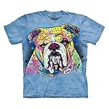 The Mountain Colorful Bulldog Adult Light Blue T-shirt