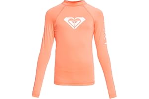 Roxy Girls' Whole Hearted Long Sleeve Rashguard Surf Shirt