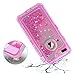 Dexnor iPhone 7 Plus Case Glitter 3D Bling Sparkle Flowing Liquid Transparent 3 in 1 Shockproof TPU Silicone Core + PC Frame Protective Defender Cover for iPhone 8 Plus/7 Plus/6s Plus - Pink