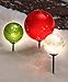 The Lakeside Collection Set of 3 Solar Christmas Gazing Balls -