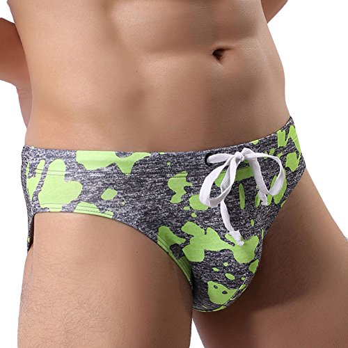 Afco Men's Swimming Briefs,Camouflage Swimwear Pants Shorts Boxers Underwear Trunks Swimsuits Size L (Pink) - Thumbnail 3