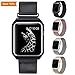 Apple Watch Band with Metal Case Cover, Mesh Milanese Loop Watchbands iWatch Band with Magnetic Closure Clasp for Apple Watch Series 2 Series 1 Nike+ Sport and Edition 42MM Black Silver Gold Rose Gold