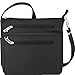 Travelon Anti-Theft Essential North/South Bag - Small Nylon Crossbody for Travel & Everyday (Black), 6.5 in x 1.25 in x 9 in