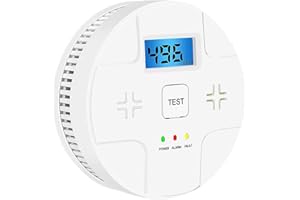ARIKON Combination Smoke Carbon Monoxide Alarm Detector Powered by Battery,Dual Alarm Sensor of Smoke and CO,Easy to Install